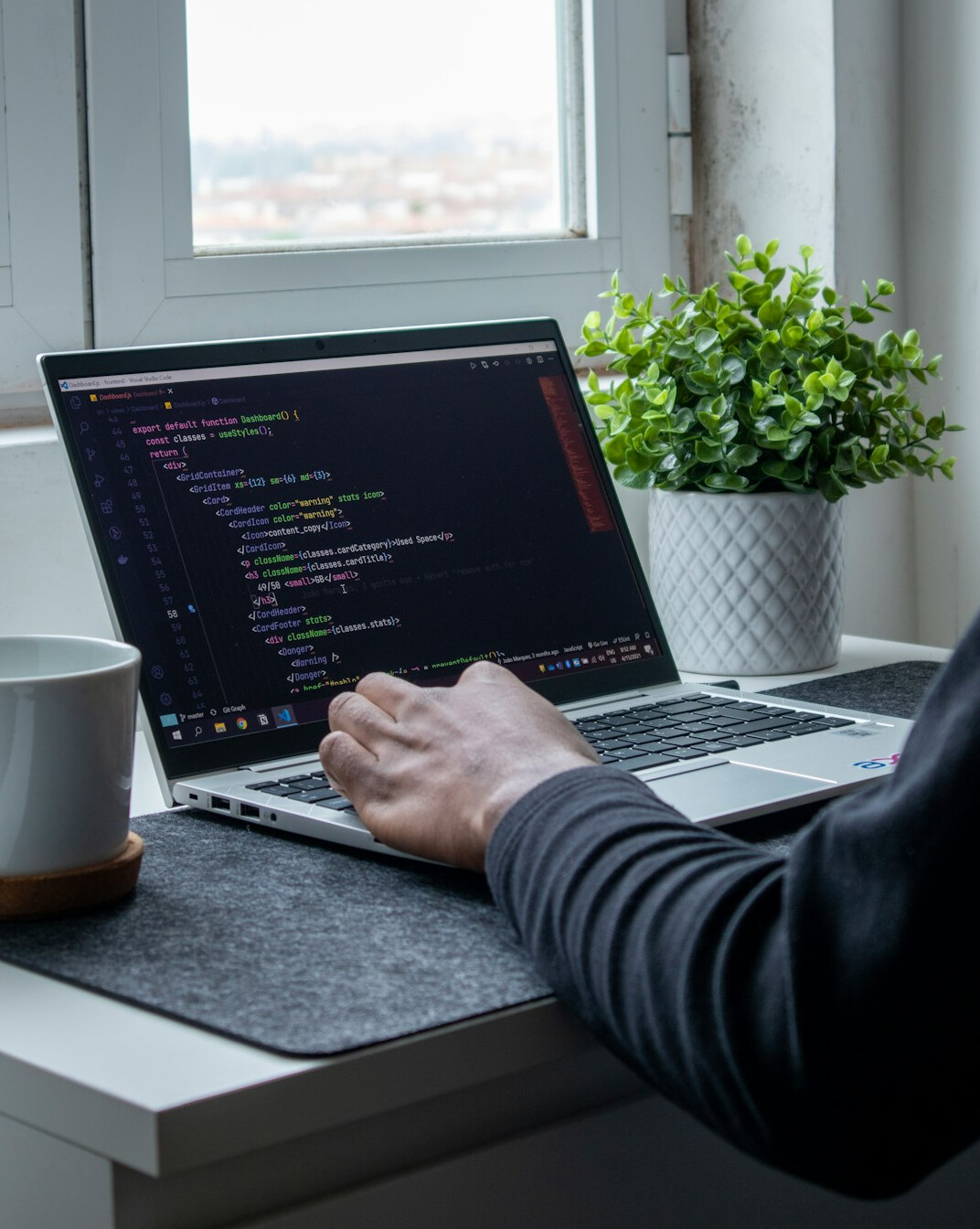 person learning programming